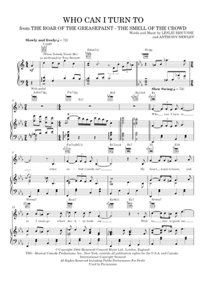 Who Can I Turn To (When Nobody Needs Me) - Reharmonized – Frank