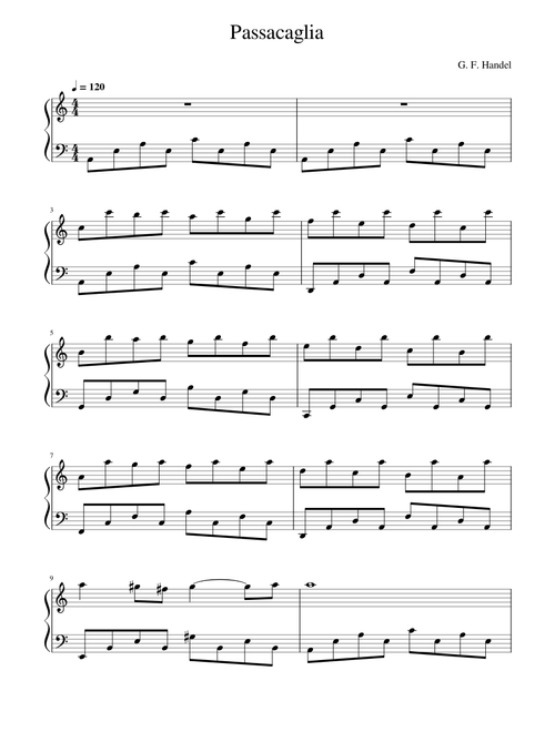 Passacaglia Handel/Halvorsen (easy)