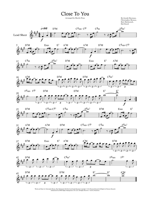 Close To You (Arr. Murilo Frias) - Frank Ocean (Small Ensemble)
