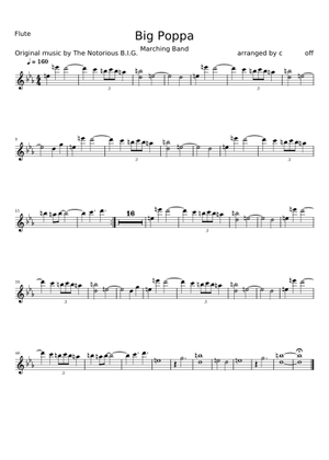 Big poppa – The Notorious B.I.G. Sheet Music for Trombone, Tuba, Flute ...