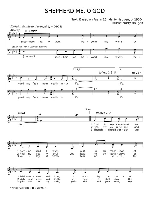 Shepherd Me, O God - Marty Haugen