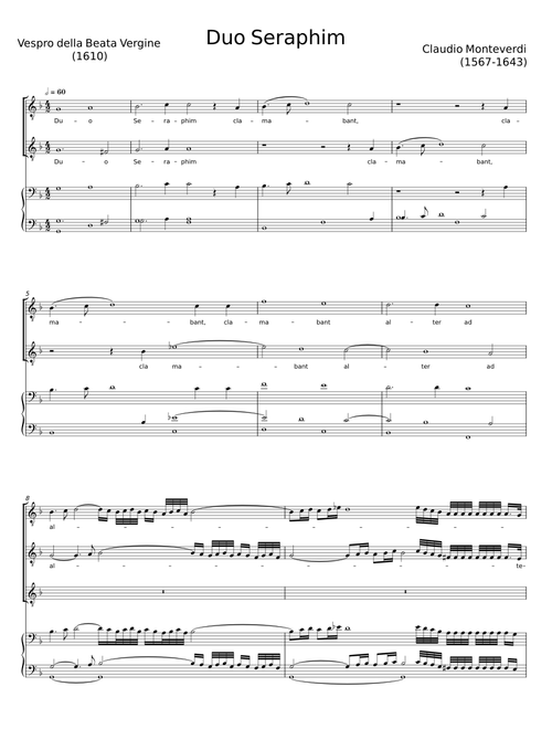 Vespro della Beata Vergine (Vespers of 1610) – Claudio Monteverdi