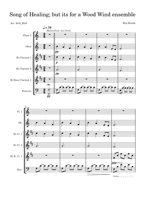 Song of Healing; But for a Wood Wind Ensemble