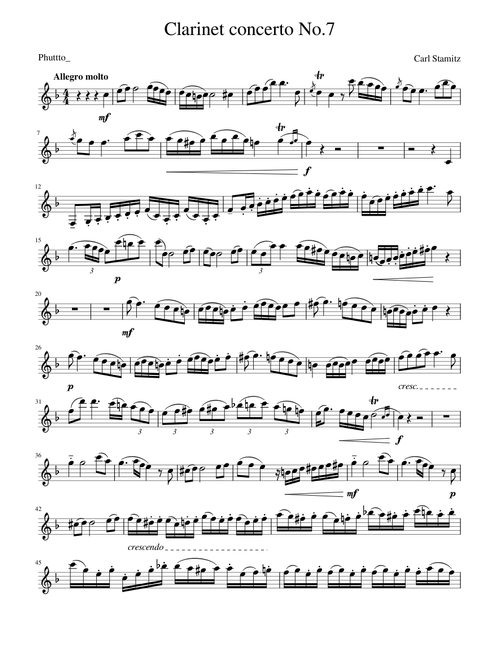 Clarinet concerto No.7 - Karl Stamitz