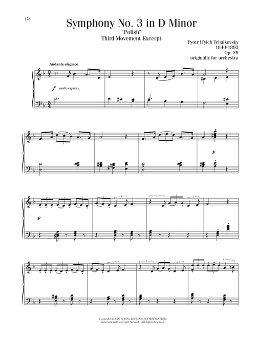 Symphony No. 3 In D Minor ("Polish"), Op. 29, Third Movement Excerpt - Pyotr Il'yich Tchaikovsky (Piano Solo)