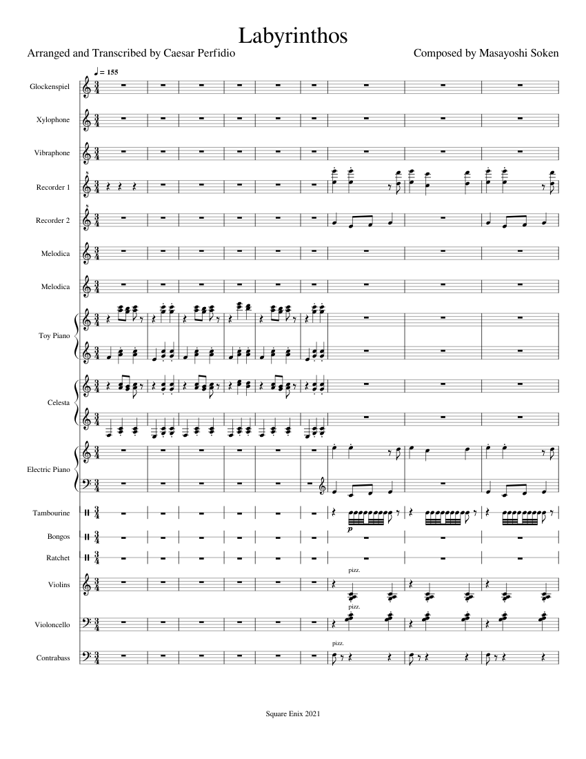 その他 Xephiratone / AcuticNotes Guitar Tab - Ashitaka and San (Princess Mononoke) OST