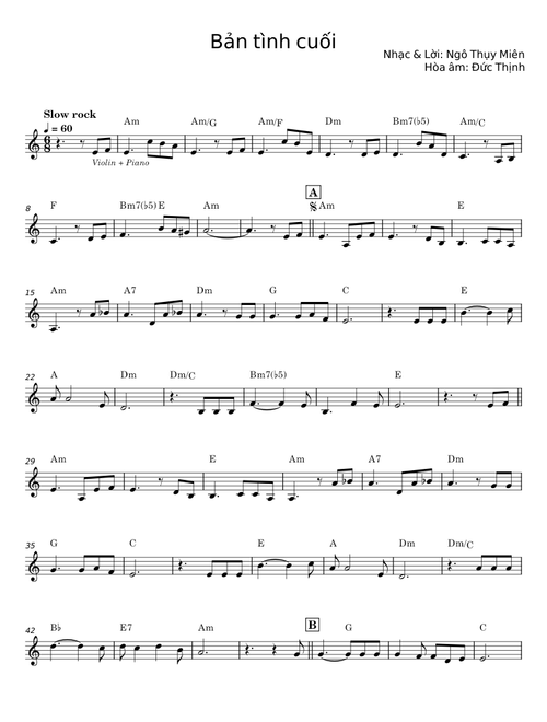 Bản tình cuối - Ngô Thụy Miên
