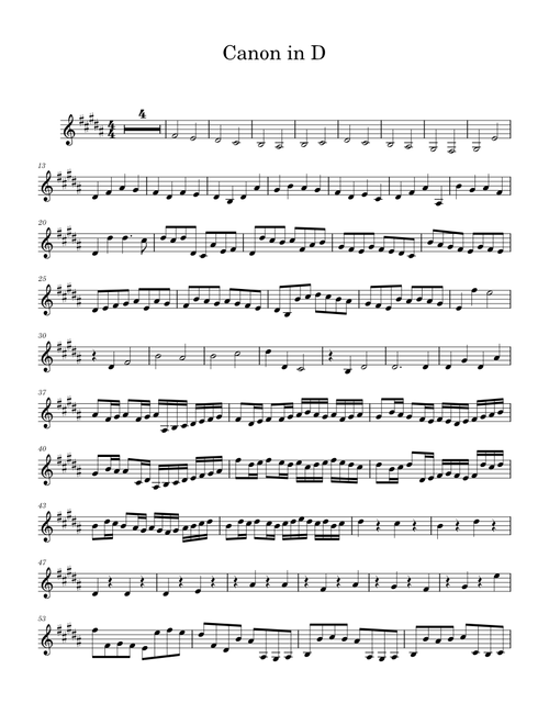 Canon in D major, BWV 1086 – Johann Sebastian Bach Canon in D