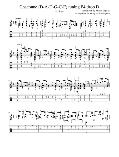 Chaconne D-A-D-G-C-F tuning