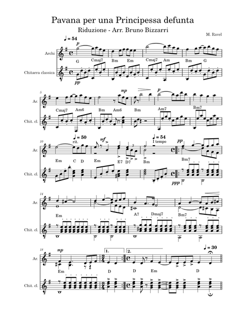Pavane pour une infante défunte – Maurice Ravel