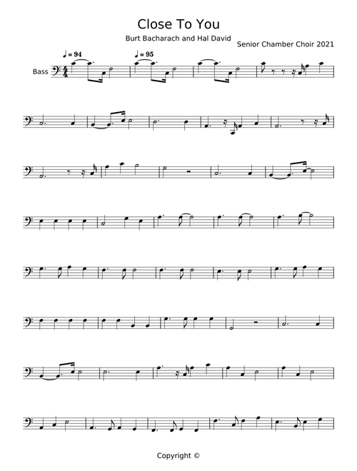 Close to you - Burt Bacharach