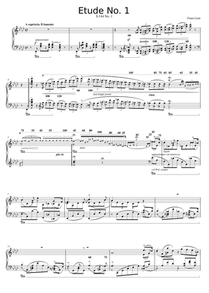 Étude de Concert S. 144 No. 3 in D♭ Major Sheet Music for Piano