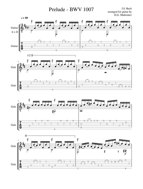 Prelude - BWV 1007