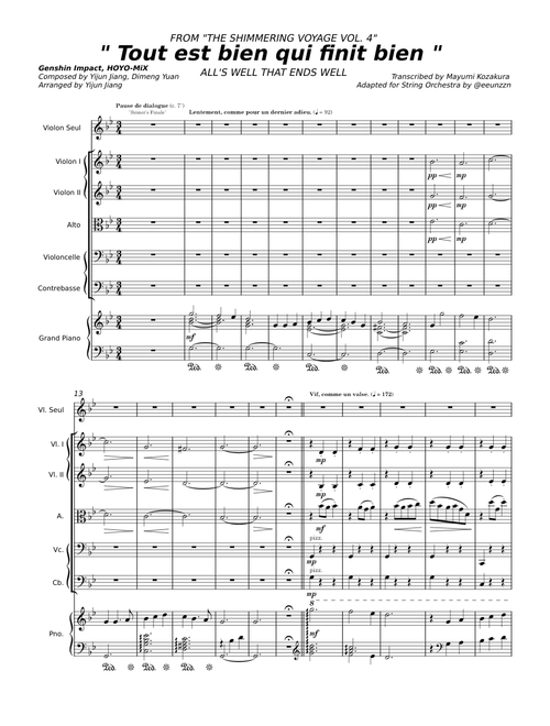 "Tout est bien qui finit bien" [Sinner's Finale] - HOYO-MiX - Genshin Impact - For String Orchestra
