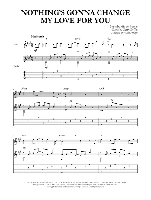 Nothing's Gonna Change My Love For You (Arr. Mark Phillips) - Glenn Medeiros (Instrumental Duet)