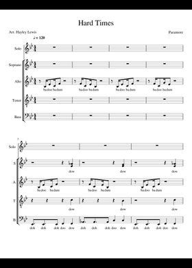 Free Hard Times by Paramore sheet music | Download PDF or print on