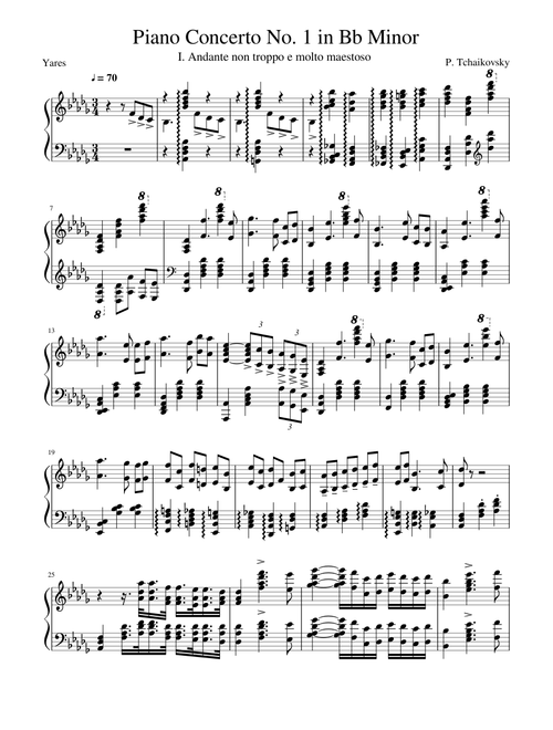 Piano Concerto No. 1 in Bb Minor