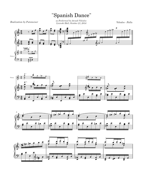 Falla - Spanish Dance (arr. Volodos)