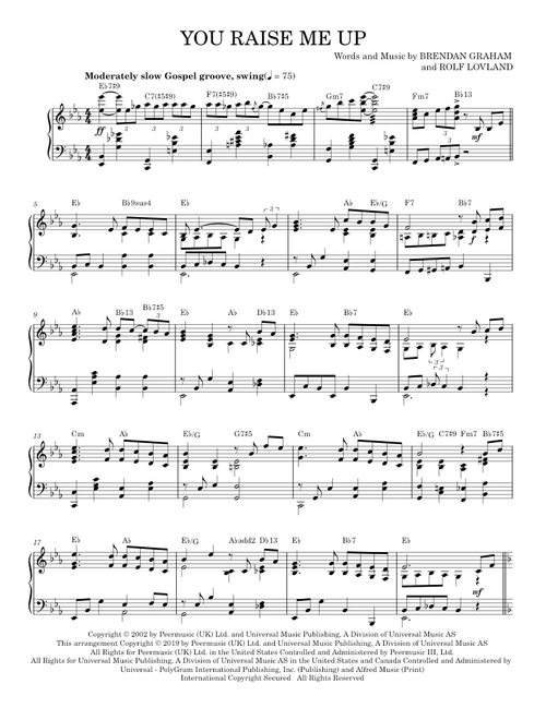 You Raise Me Up [Jazz version] - Josh Groban (Piano Solo)