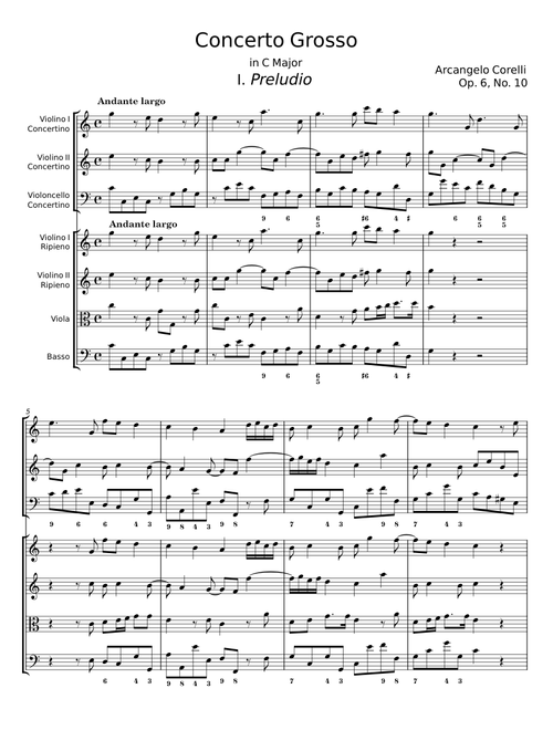 Concerto grosso in C major, Op.6 No.10 - Arcangelo Corelli