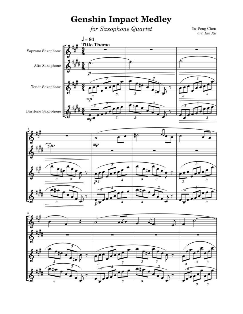 ○ 吹奏楽楽譜 Henk Hogestein / Xian
