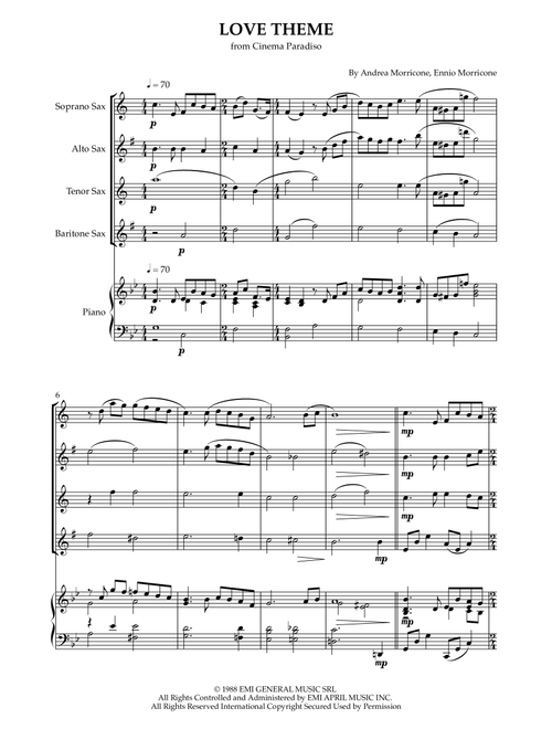 Love Theme (tema D'amore) (Arr. Karen Gueiros) - Andrea Morricone, Ennio Morricone (Small Ensemble)