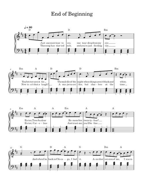 End Of Beginning – Djo