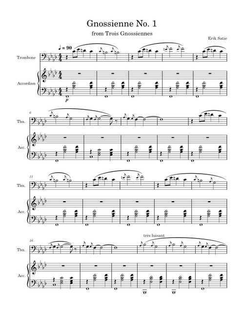 Gnossienne No.1 – Erik Satie