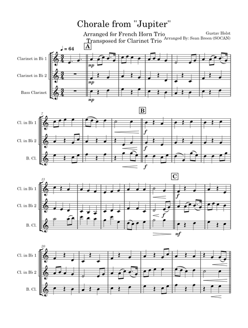 Chorale from Jupiter - excerpt from The Planets – Gustav Holst