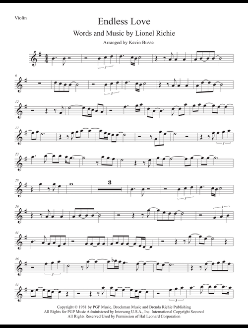 Endless Love (Arr. Kevin Busse) - Diana Ross & Lionel Richie (Violin Solo)