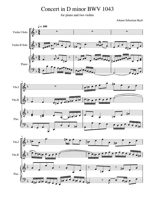 Double Violin Concerto in D Minor – Johann Sebastian Bach