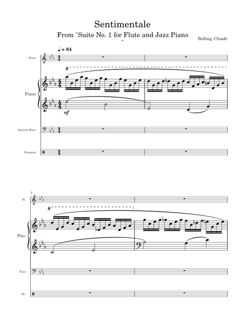 Sentimentale (from Suite No. 1 for Flute and Jazz Piano Trio) – Claude Bolling