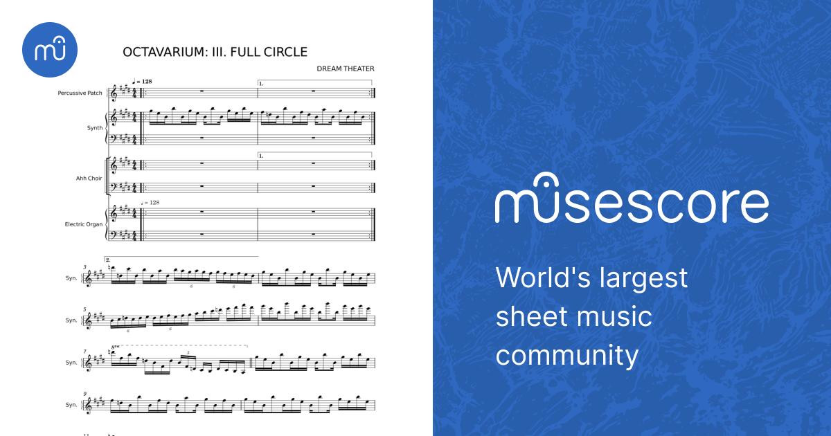 Octavarium - Dream Theater Sheet Music with Chords for Organ