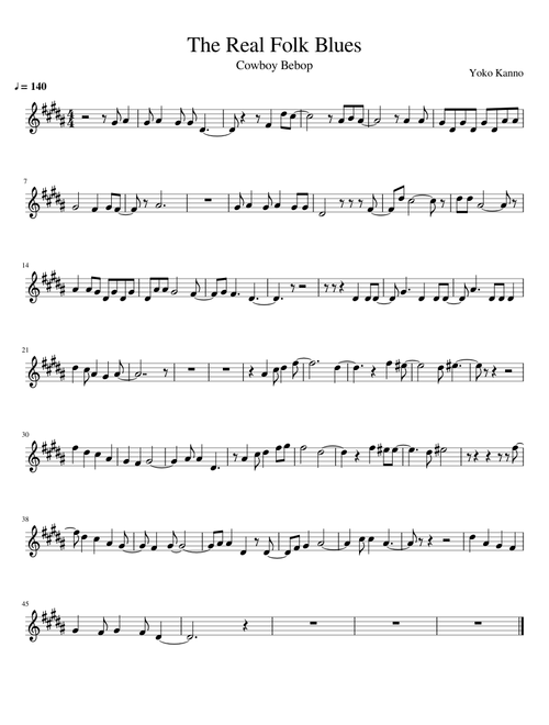 The Real Folk Blues - Seatbelts (Cowboy Bebop)
