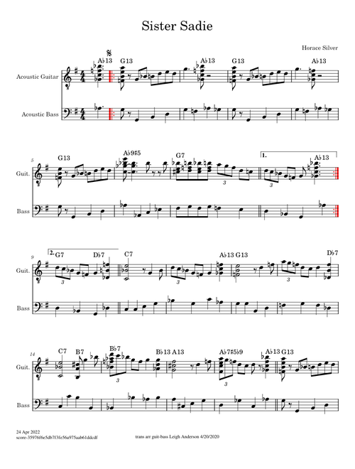 Sister sadie – Horace Silver