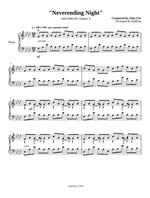 Neverending Night — Toby Fox (DELTARUNE Chapter 3+4)