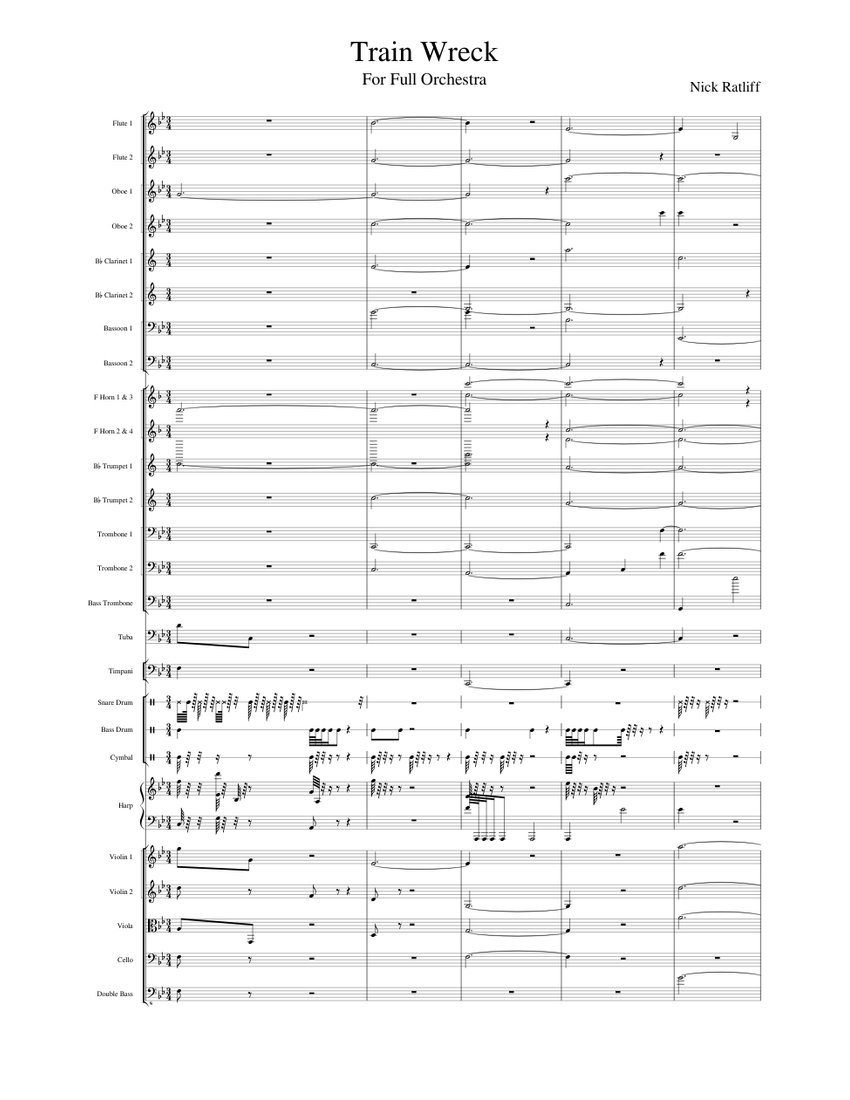 Train Wreck Sheet music for Trombone, Tuba, Trombone bass, Flute & more