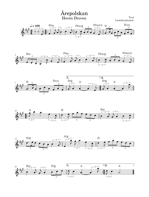 Hoven Droven sheet music by Limndawr Sohlberg | Play, print, and