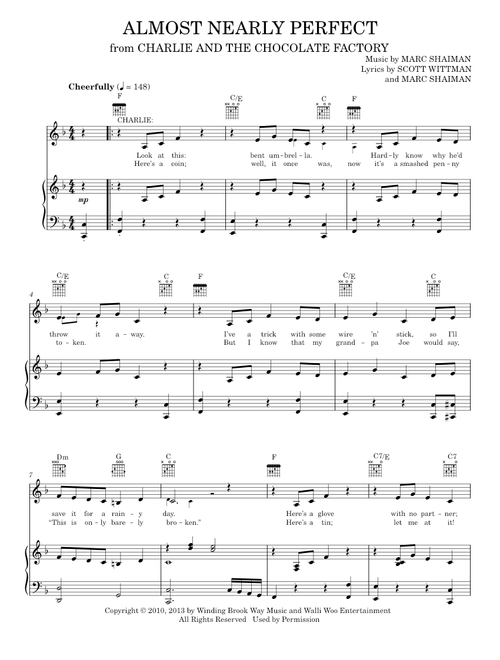 Almost Nearly Perfect - Marc Shaiman and Scott Wittman (Piano-Vocal-Guitar)