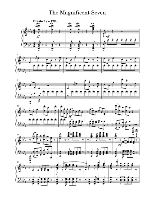 The Magnificent Seven (Piano)