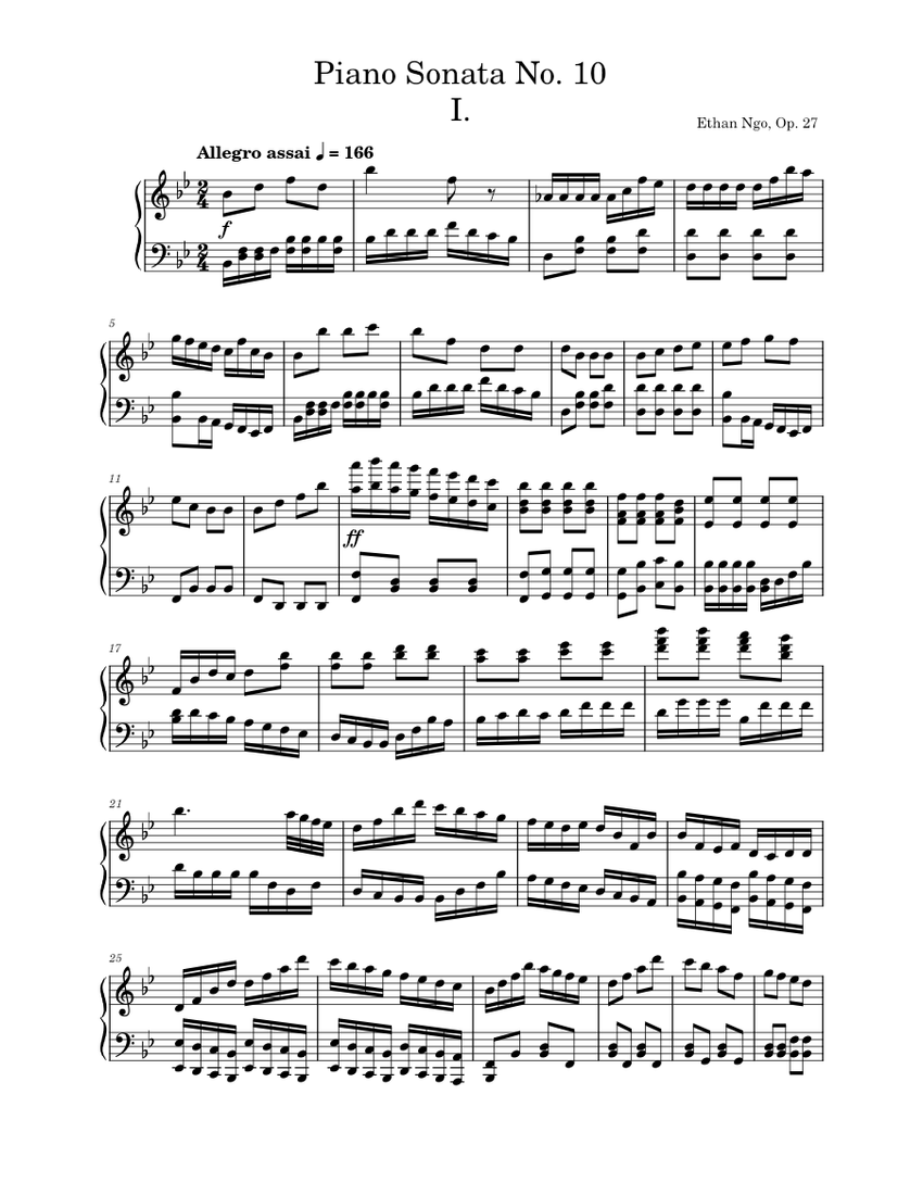 Piano Sonata No. 10 Sheet music for Piano (Solo) | Musescore.com