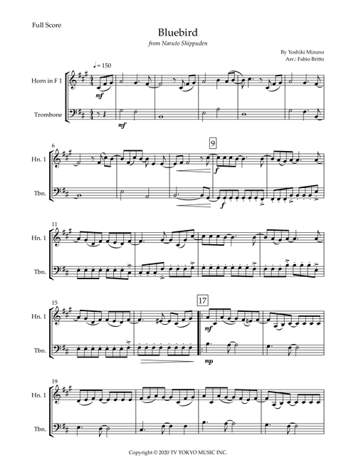 Ikimono Gakari's Blue Bird (Arr. Fabio Britto) - Yoshiki Mizuno (Instrumental Duet)