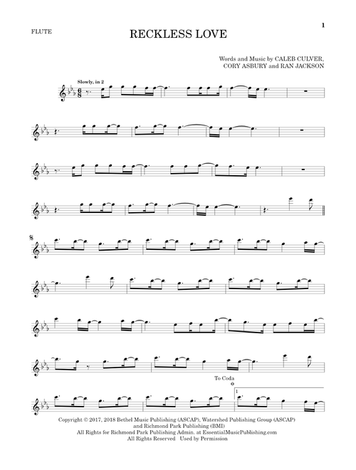 Reckless Love - Cory Asbury (Flute Solo)
