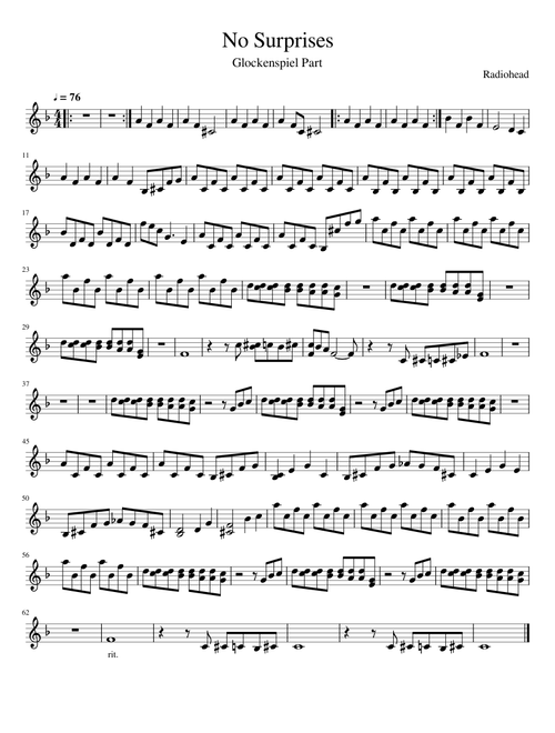 No Surprises Glockenspiel