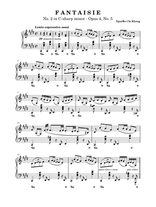 Fantaisie No. 2 in C sharp minor - N.C Khang