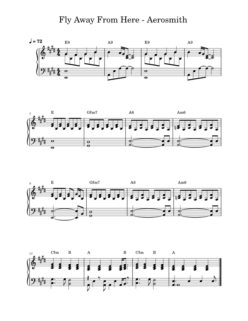 Fly away from here Aerosmith Fly_Away_From_Here__Aerosmith Sheet