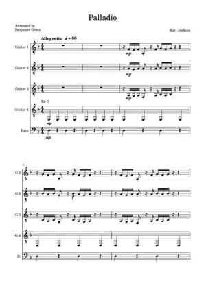 Palladio – Karl Jenkins Sheet music for Euphonium, Tuba Palladio – Karl Jenkins Sheet music for Euphonium, Tuba