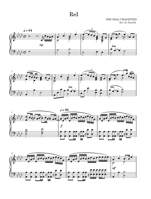 cigarettes are sublime pdf THE ORAL CIGARETTES sheet music by Jayyhk