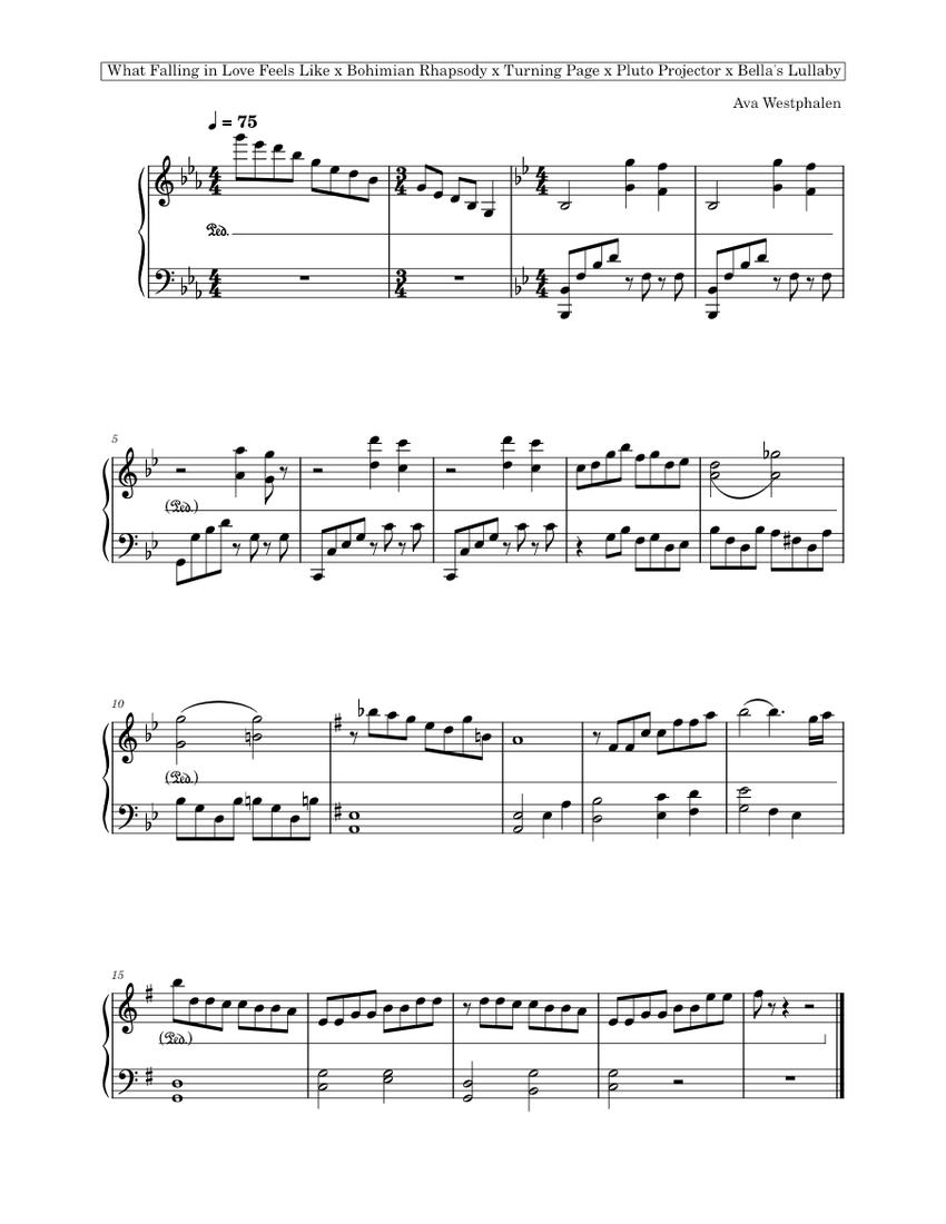 What Falling in Love Feels Like x Bohimian Rhapsody x Turning Page x