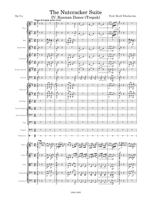 The Nutcracker Suite, Op.71a, IV. Russian Dance (Trepak) – Pyotr Ilyich Tchaikovsky